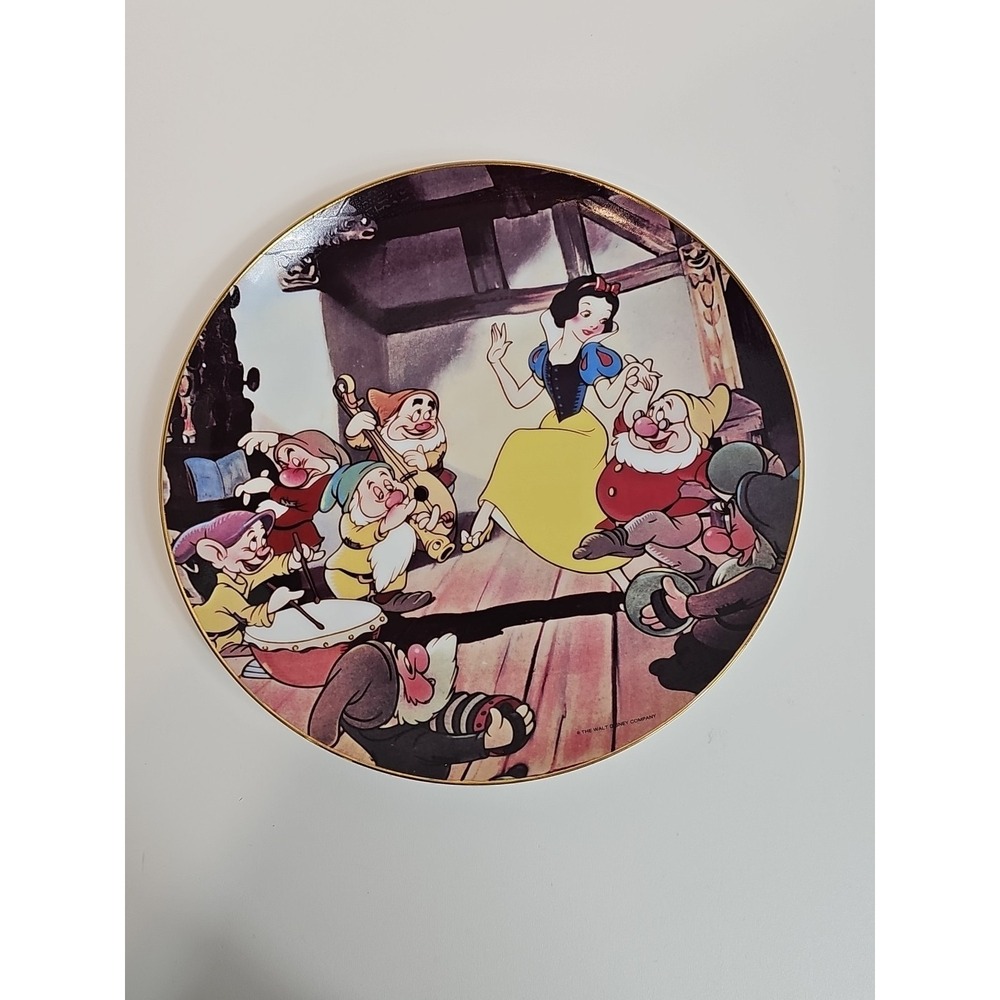 DISNEY Snow White & The Seven Dwarfs 50th Anniversary Plate Schmid Artist Print‎